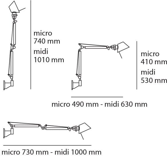 Artemide Tolomeo Micro Wandleuchte (schwarz) schwarz