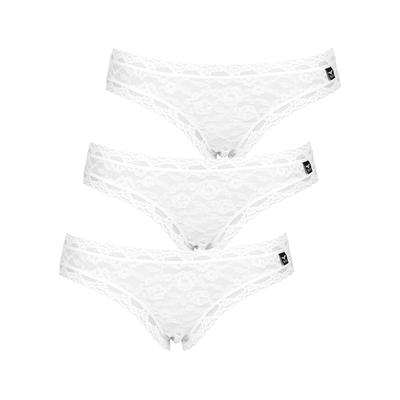 Minislip LIKE IT "3er Pack Damen Minislip Lisa", Damen, Gr. S, weiß, Obermaterial: 100% Polyamid PA., Unterhosen