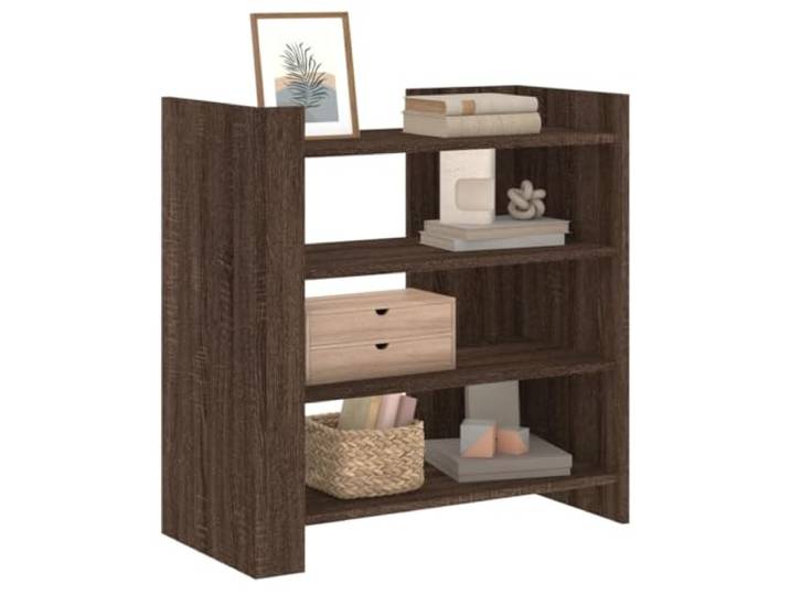 KTHLBRH Anrichte Eiche braun 73,5 x 35 x 75 cm aus mehrschichtigem Holz Großer Stauraum, einfache Reinigung, zwei Montagemöglichkeiten, minimalistisches Design