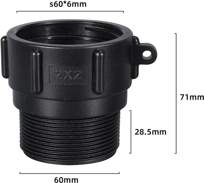 INF Wasserhahnadapter für IBC-Tank 2 Zoll