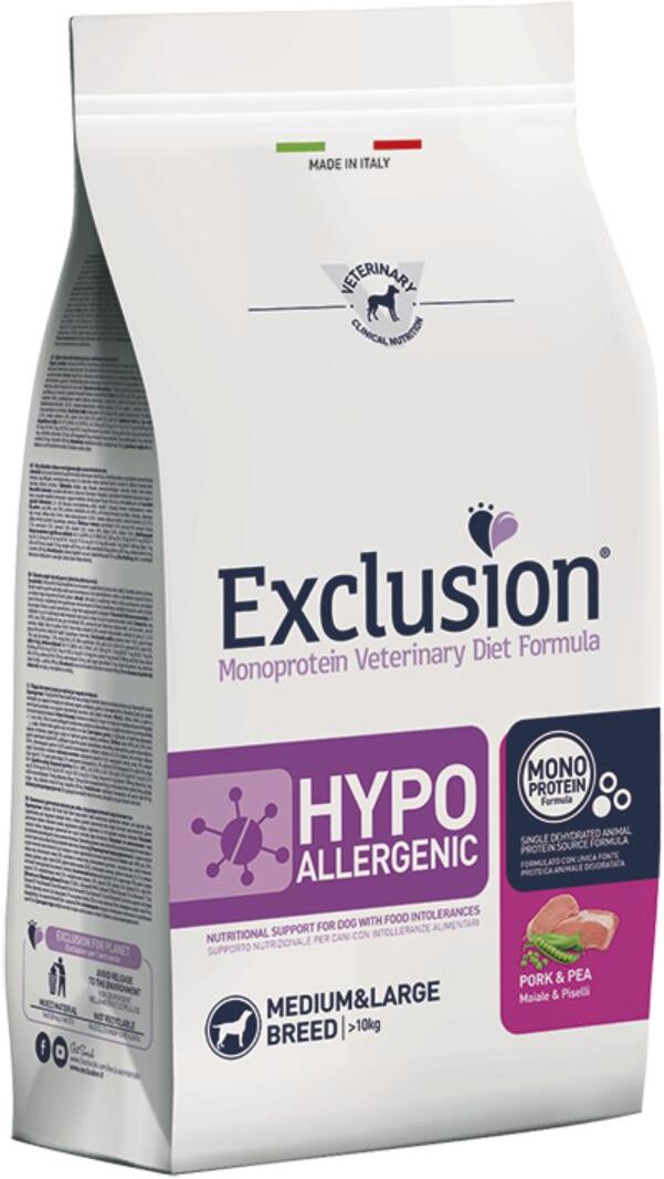 Exclusion Hypoallergenic Dog Medium&Large Maiale 2KG