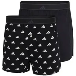 adidas 2P Active Woven Boxer Schwarz Muster Baumwolle Large Herren