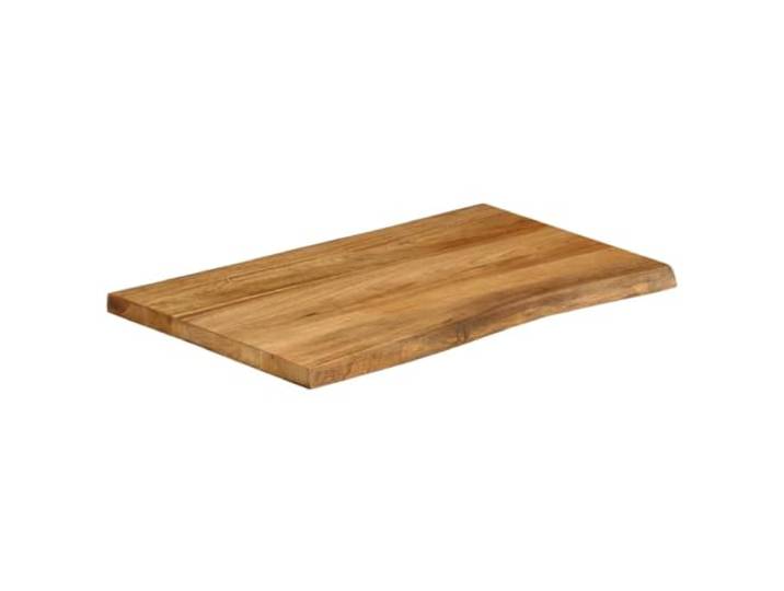 KLGBNCVE Tischplatte Massivholz Mango 70x60x3,8 cm Naturkante, Baumkante, Vielseitig Kombinierbar, Feucht Abwischbar, Einzelstück