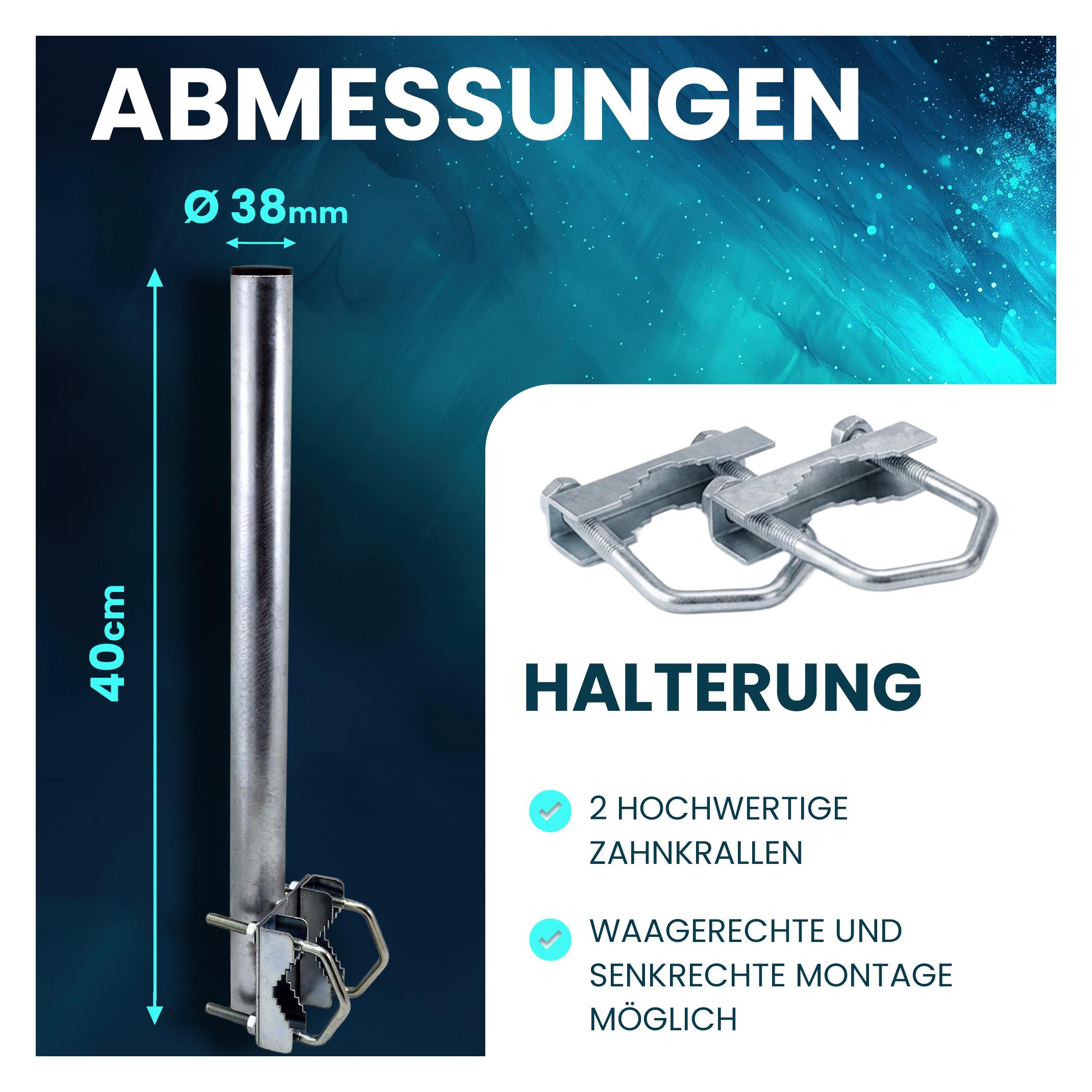 Extralink C400 BALCONY HANDLE WITH U-BOLTS M8 (Spiegel + Antennen Montage) (EX.6914)