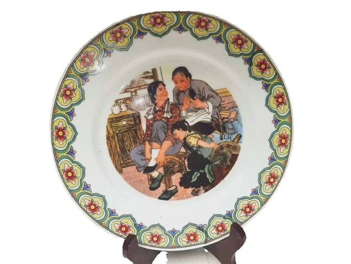 Assiettes en porcelaine, ancienne Collection chinoise, motifs d'histoires d'enfance, Art traditionnel, décoration de maison, vaisselle
