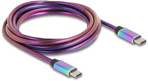 Delock USB-C Kabel USB 2.0 USB-C Stecker, USB-C Stecker 2.00m Mehrfarbig 81116
