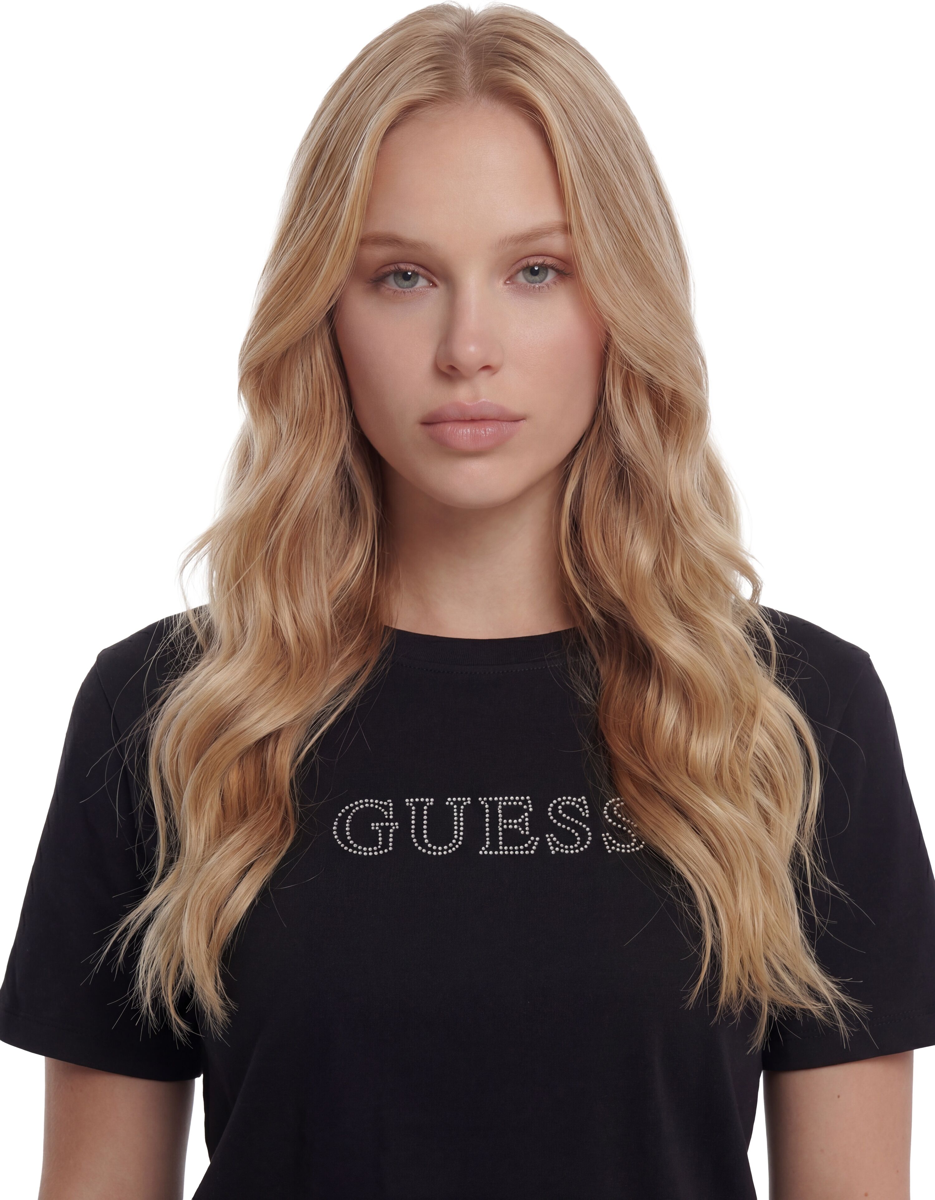 Langarmshirt GUESS "COLETTE LS RIB TOP", Damen, Gr. XL (31), jet schwarz a996, Rippstrick, Obermaterial: 94% Viskose, 6% Elasthan, unifarben, hüftbedeckend, tiefer Rundhals, abgesteppte Kante, Shirts Langarmshirt, aus Rippstrick, Viskosemix jet schwarz a9