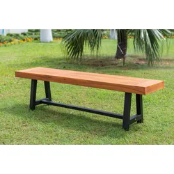 OUTFLEXX Bank, natur/schwarz, Akazie, 160 x 36,5 x 45 cm, FSC®-zertifiziertes Produkt