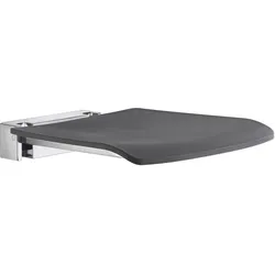 Smedbo LIVING -Duschklappsitz anthrazit, wandmontiert, Aluminium/Zink/Verchromt ...