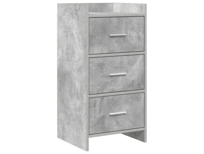 Mhdvray Sideboard Betongrau 40x36x80 cm Kommode mit 3 Schubladen Kompakter Schubladenschrank für Flur und Schlafzimmer, 3 Auszüge mit Metallgriffen für strukturierte Aufbewahrung.
