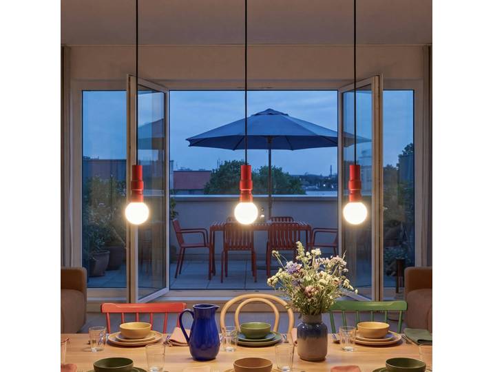 OSRAM Hängelampe Decor Bolty, dimmbar, rot, für Wohn- / Esszimmer, Metall, Junges Wohnen, Pendelleuchte