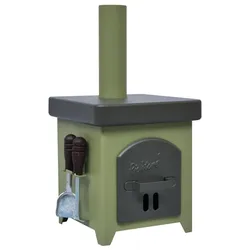 Crottendorfer, Holzkohlegrill, Original Hüttenofen - Räucherofen aus Metall inkl. Räucherkerzenhalter