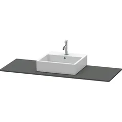 Duravit XSquare Konsole XS060GM4949 140x55cm, mit 1 Ausschnitt, mittig, Graphit matt