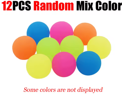 Inspire Curations Assorted Pet Bouncing Balls Set Interactive Chase Toys For Cats & Dogs 12pcs Random Color