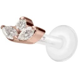 PTFE Labret mit Innengewinde + Titan-Aufsatz LOTUSBLÜTE