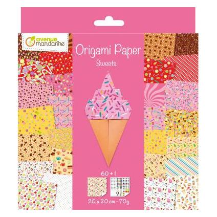 My Mandarine Origamipapier 20x20cm OR522C Sweets 70g 60 Blatt (70 g/m², 60x) (OR522C)