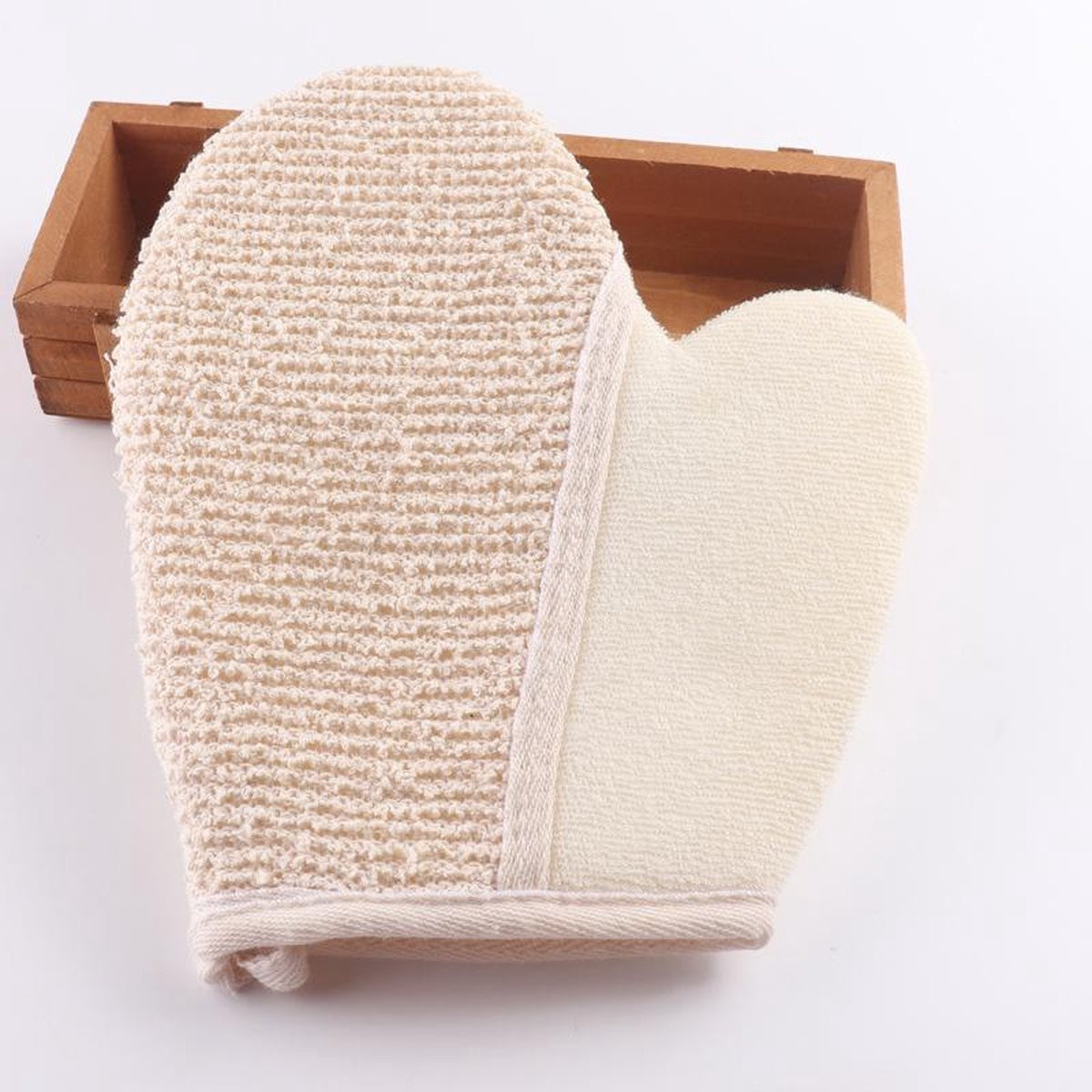Sisal douchehandschoen voor scrub en massage