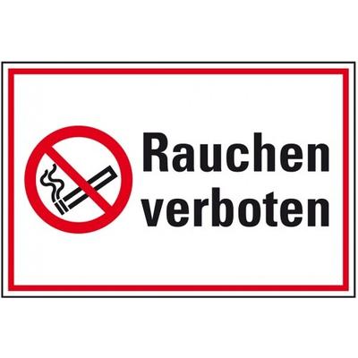 Schild I Verbots-Kombischild Rauchen verboten, Kunststoff, 300x400mm