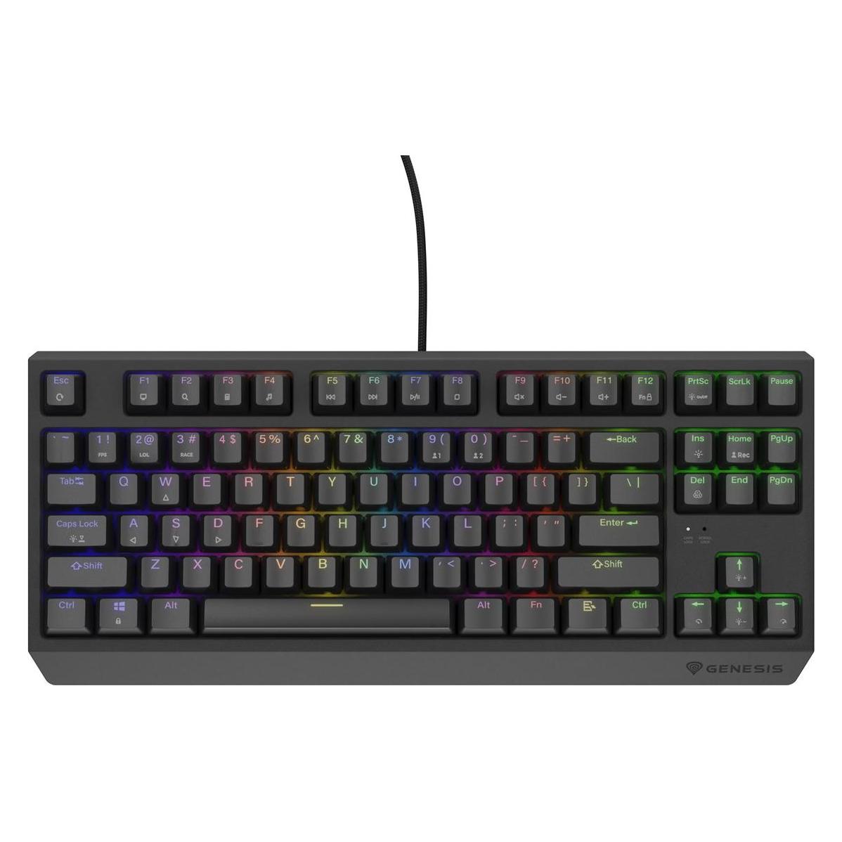 Genesis Thor 230 TKL czarna RGB Outemu Red (US, Kabelgebunden, Kabellos) (NKG-2077)