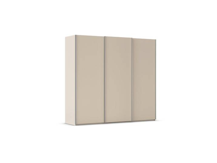 Rauch Möbel Schwebetürenschrank Taro, Alu, Champagner, 9 Fächer, 242x223x69 cm, Typenauswahl, Beimöbel erhältlich, umfangreiches Zubehör in verschiedenen Größen erhältlich, Schlafzimmer, Kleiderschränke, Schwebetürenschränke
