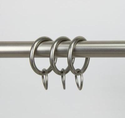 InStyleDesign Satin Nickel 1 inch Curtain Rings (Pack of 10) - n/a
