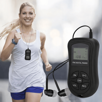 Multicon Wholesale Hub Portable Pocket Digital FM Radio, LCD Stereo Receiver With Neck Strap, Earphone For Personal Listening Portable Pocket Digital FM Radio, LCD Stereo Receiver With Neck Strap, Earphone For Personal Listening