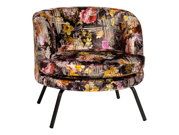 Stern Lounge-Sessel Leni Aluminium schwarz matt Bezug 53%