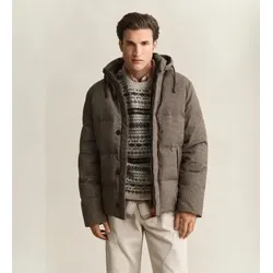 Gant für Herren. 7006684 Flanelljacke mit Daunenfüllung in Taupe (S), Lässig, Recyceltes Polyester