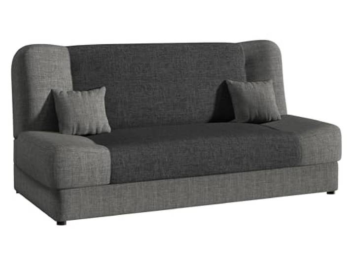 Mirjan24 Schlafsofa Jonas, Sofa mit Bettkasten und Schlaffunktion, Bettsofa, Dauerschläfer-Sofa, Schlafcouch, Materialmix, Couch vom Hersteller, Wohnlandschaft (Lux 05 + Lux 06)