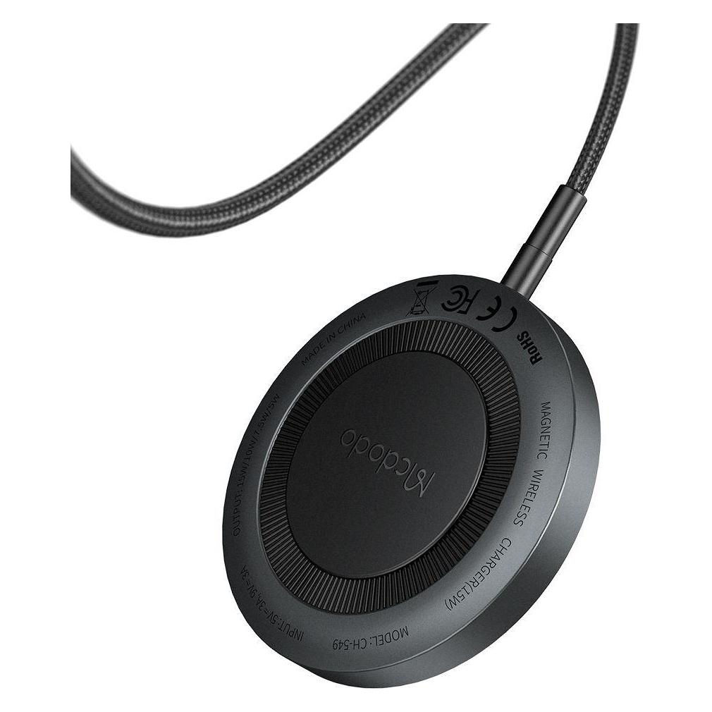 Mcdodo - Wireless Charger (CH-5490) - Magnetic, for iPhone, 15W, 1m - Black (15 W) (62486749)
