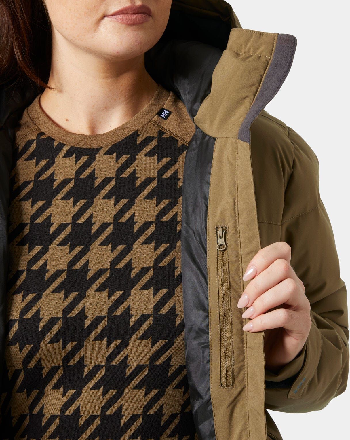 Helly Hansen Women's Nora Short Puffy Ski Jacket - Brown - S