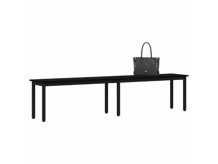 1pc Noir Banquette charge max : 110 kg - SWEETY banc Chêne noir 200x35x45cm Bois d'ingénierie CL13994353291