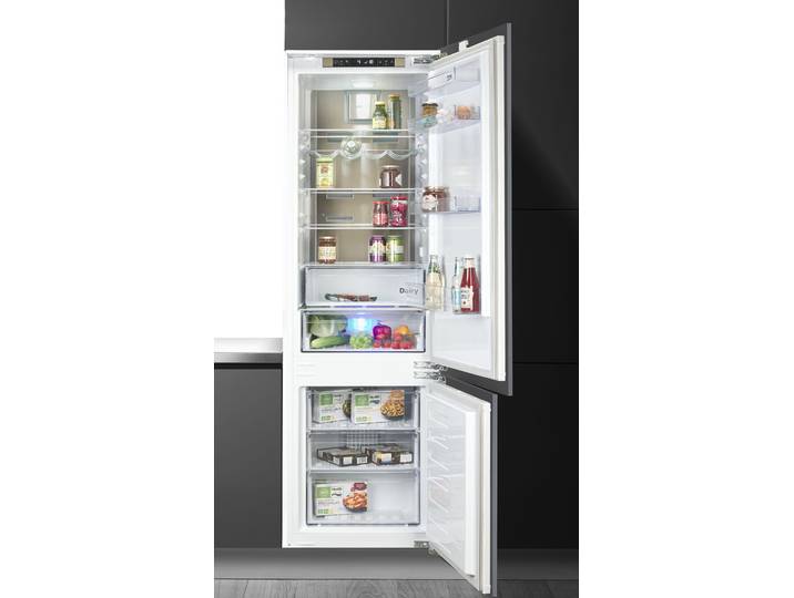 BEKO Einbaukühlgefrierkombination BCNA306E4FN , Energieeffizienz: E, silber (weiß), Rechtsanschlag, wechselbar, Kühlschränke, Einbaukühlgefrierkombination
