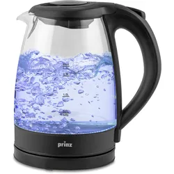 PRINZ Glaswasserkocher PZ-GWK2 1,7l - schwarz|transparent