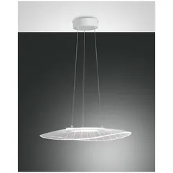 Fabas Luce Vela Pendelleuchte LED 1x24W Metall- und Methacrylat weiß inkl. Smartluce