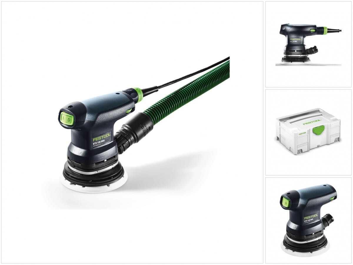 Festool ETS 125 REQ-Plus excentrische schuurmachine 250 W met 2 mm slag en 125 mm schijf in Systainer inclusief accessoires
