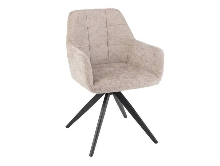 Chaise Design Pivotante  Louna  84cm Grège