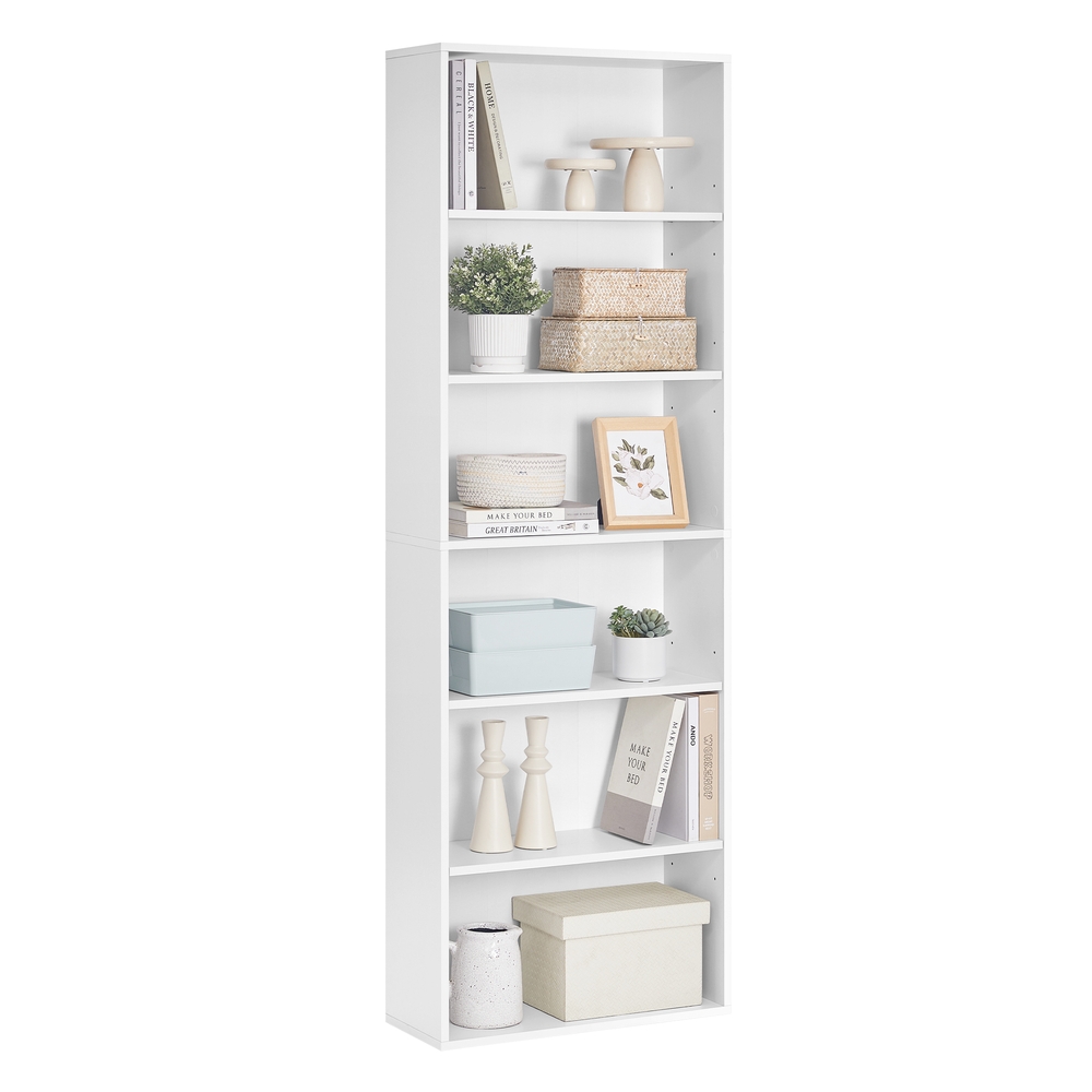 VASAGLE Regal mit 6 Fächern weiß LBC169T14