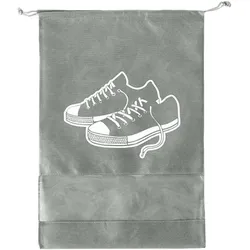 Schuhbeutel mit Kordel - Grau, 36x26cm - Schutz vor Kratzern & Abnutzung - Ideal für Sport, Reisen & Lagerung - Wiederverwendbar & leicht zu reinigen