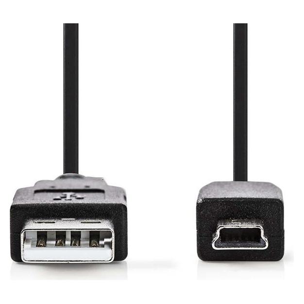 Nedis Kabel USB 2.0 A Stecker - Min i 5 Pin Stecker 2.0 (2 m, USB 2.0) (CCGP60300BK20)