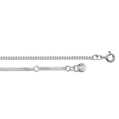 Fußkette ONE ELEMENT "Zirkonia Fußkettchen aus 925 Silber 25 cm Ø 2,10 mm mm", silber, Fußketten, Damen, Silber 925 (Sterlingsilber), Bedeutungsvoll & zeitlos – ein Begleiter mit Persönlichkeit