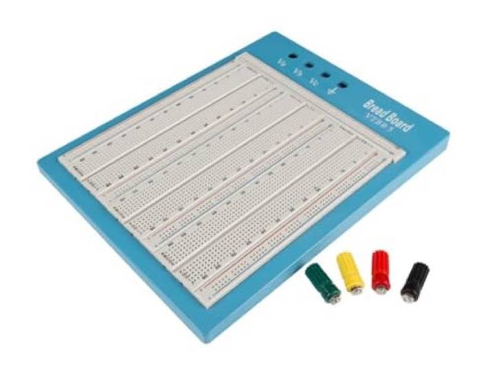 Velleman High-quality breadboard, soldeervrij, 2420 contacten, compatibel met Arduino, ABS, grijs