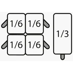 SARO Nudelkorbset 4 x 1/6 + 1 x 1/3