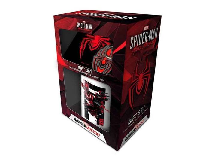 Marvel - Spider-Man: Miles Morales - Coffret cadeau (Web Glitch) : Mug, dessous de verre et porte-clés