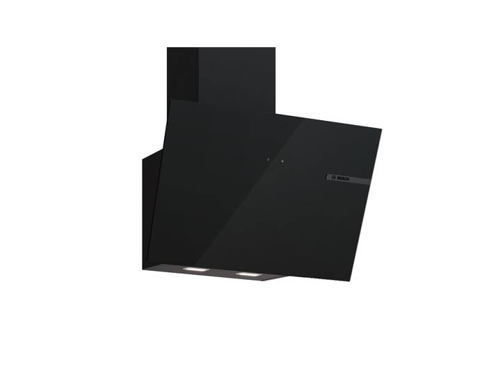 BOSCH Kopffreihaube DWK65DF61 , Energieeffizienz: B, schwarz, B:59cm H:30,9cm T:39,9cm, Dunstabzugshauben, LED-Beleuchtung und langlebiger Metall-Fettfilter, Kopffreihaube