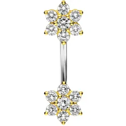 Titan Bananabell mit 925er Silber-Design 2 KRISTALLBLUMEN