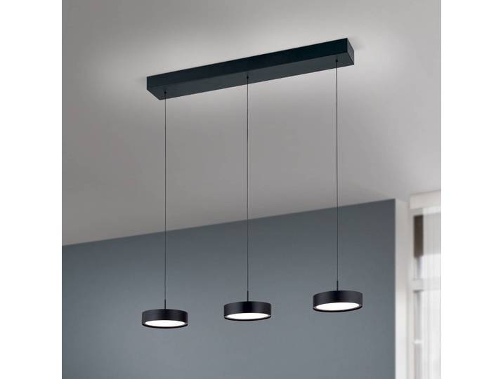 ORION Hängeleuchte Teide, dimmbar, schwarz, für Wohn- / Esszimmer, Metall, Modern