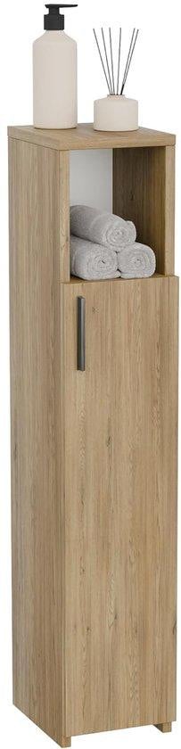 Famanu Multifunctionele Ruimtebesparende Kast met Open Plank en Deuren voor Woonkamer, Keuken of Badkamer
