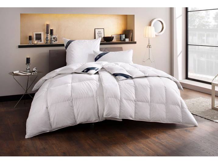 Daunenbettdecke HAEUSSLING Kristall Edition , weiss (weiß), B:200cm L:200cm, Bezug: 100% Baumwolle. Füllung: 60% Daunen, 40% Federn, Bettdecken, Daunenbettdecke