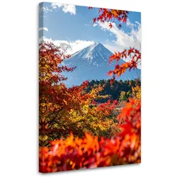 LEINWANDBILD Berg Fuji Landschaft Natur 40x60cm